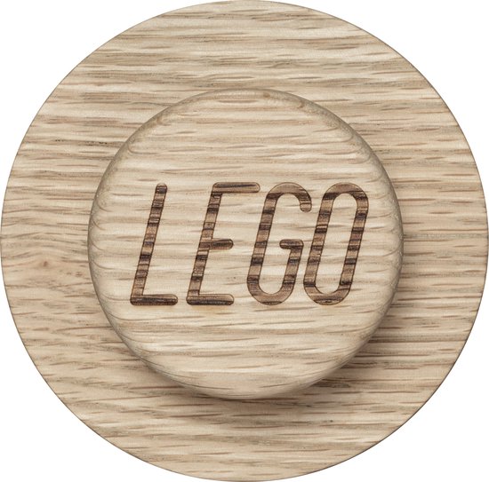 Lego Wooden Collection - Wandhaak Set van 3 Stuks - Hout - Beige -