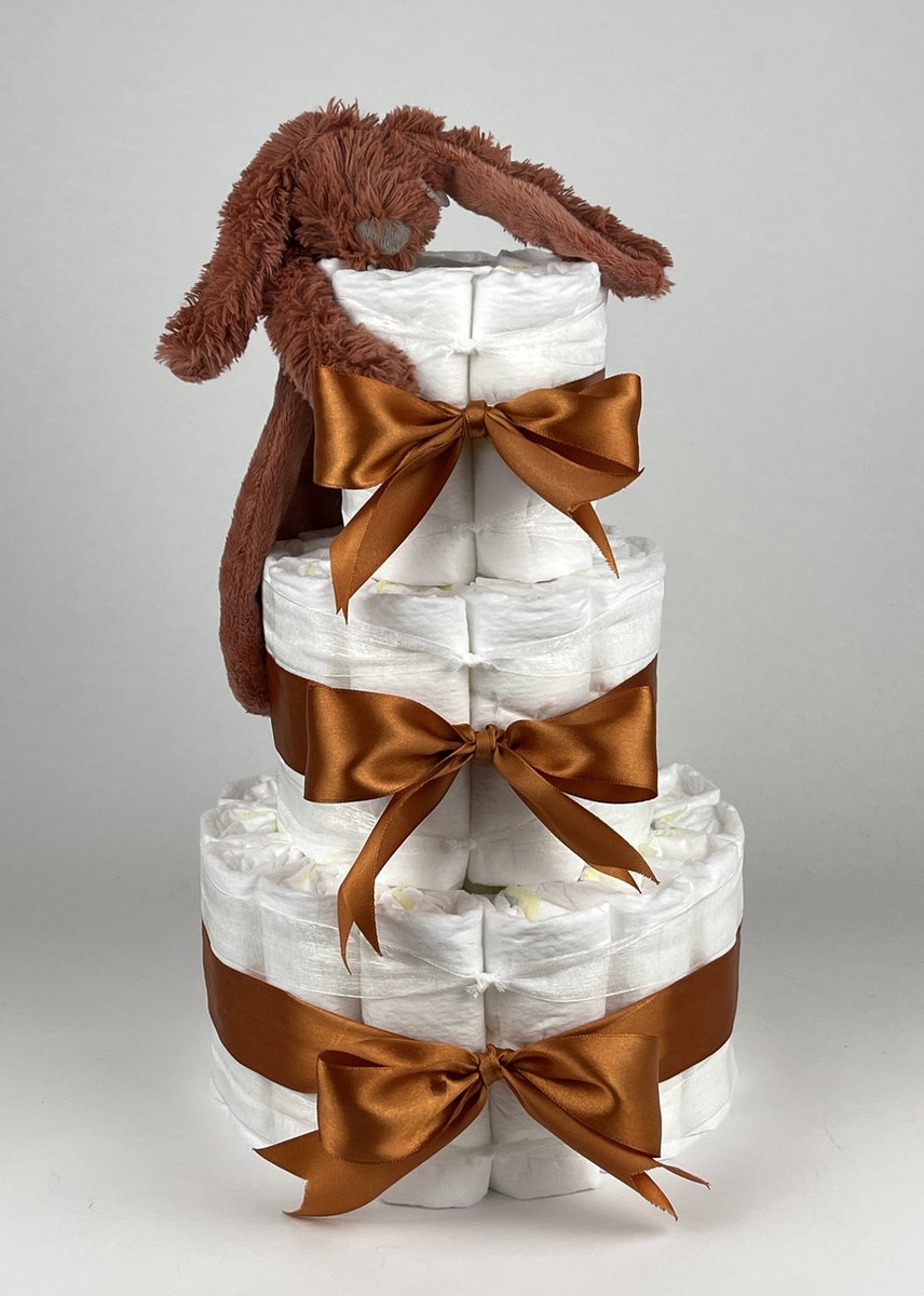Goedkoopste Chouette-Chouette | Luiertaart Neutraal | Kraamcadeau | Geboorte Jongen Meisje | Babyshower | Tuttle Konijn Richie Rusty - Koper