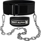 Next Alpha - Gewichthefriem & Dip Belt Combinatie - Zwart - M