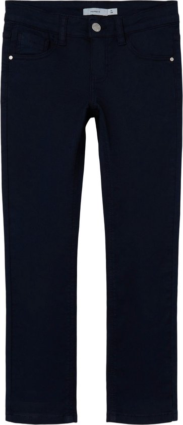 Name it broek meisjes - donkerblauw - NKFsalli slim - maat 122