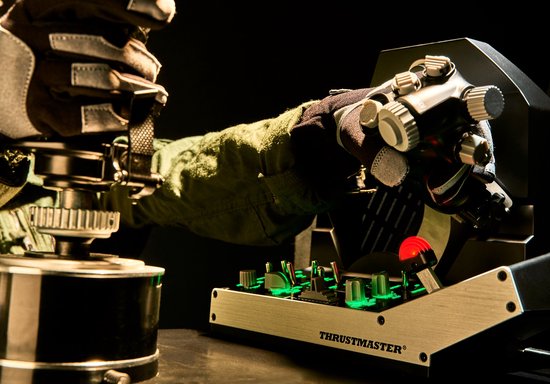 Thrustmaster Viper TQS - Flightsim Controller - Throttle - voor PC - metalen greep op schaal 1:1 - IDLE/AFTERBURNER - CHAFF/FLARE