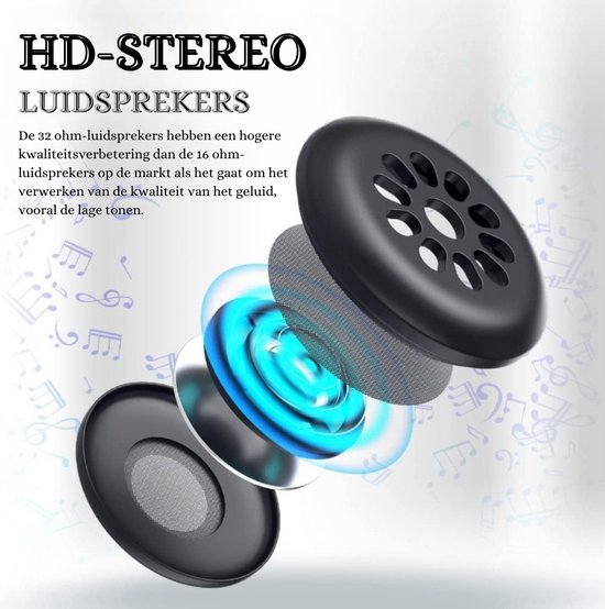 Ulfsaar Bluetooth-hoofdtelefoon, draadloos, sport, Bluetooth 5.3, met 2