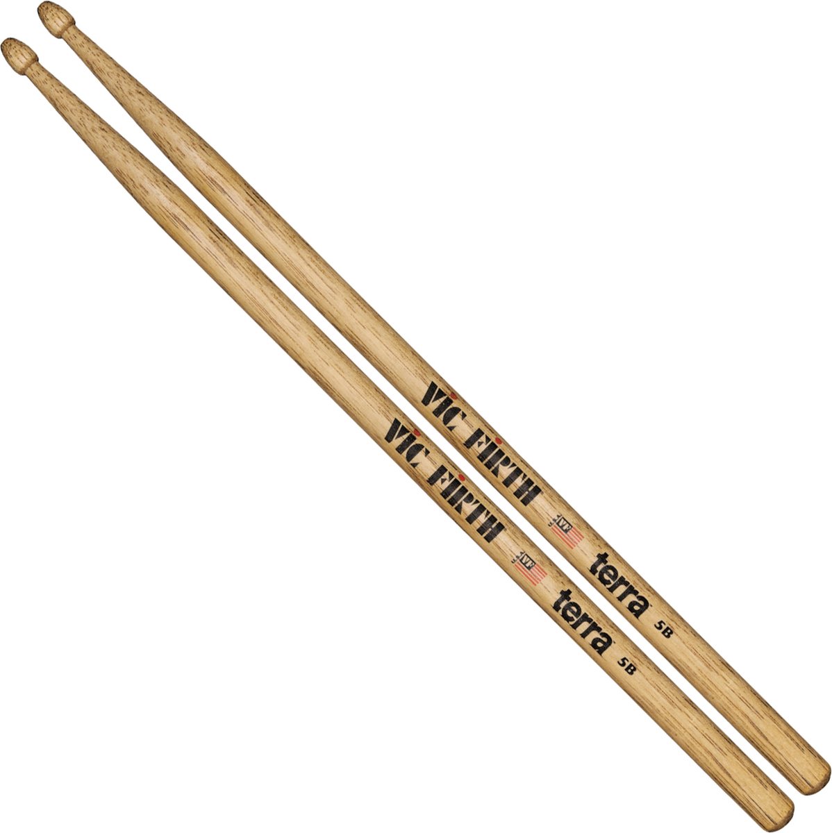 Vic Firth 5BT Terra drumstokken hickory met houten tip