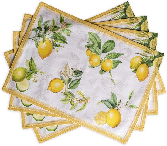 Basic Everyday geribbeld tafelblad 100% katoen, placemat set, 13x19 Basic Everyday geribbeld tafelblad 100% katoen, placemat set, 13x19