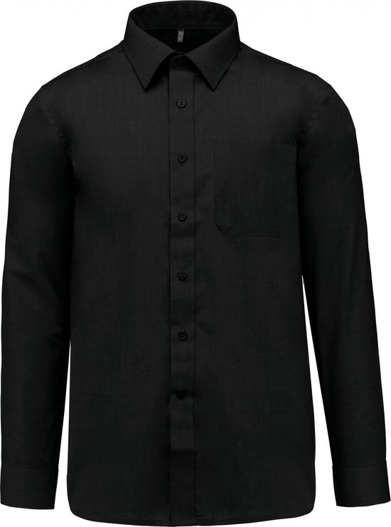 Chemise Homme Luxe 'Jofrey' manches longues Kariban Zwart taille 6XL