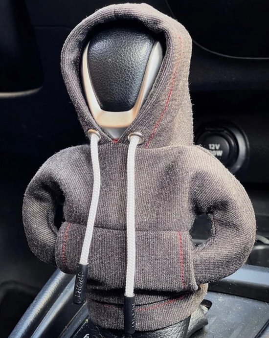 Foto: Ilso auto versnellingspook hoodie grijs pookknop stofkap decoratie