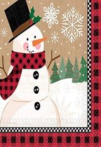32 Servetten Sneeuwpop. Wegwerp, Winter, Kerstmis, Verjaardag, Themafeest
