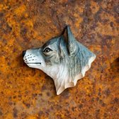 Wildlife Garden - Grey Wolf Magneet - Hout
