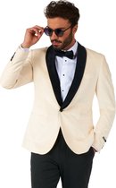 OppoSuits Deluxe Dinner Jacket - Ivory Champagne - Heren Blazer - Kerst, Bruiloften en Meer - White - Maat: EU 58