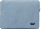 Bombata Universele Velvet Laptophoes Sleeve - 13 inch / 14 inch - Licht Blauw