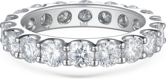 Evertina - 14k Witgouden Moissanite Eternity Ring - 0.3 karaat