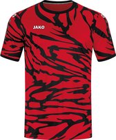 JAKO Shirt Animal Korte Mouwen Rood-Zwart Maat S