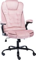 vidaXL - Kantoorstoel - fluweel - roze