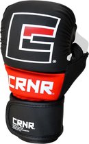 Combat Corner - MMA Gloves - MMA Sparring Handschoenen voor Professionals - Zwart/Rood - Black/Red - Maat S/M