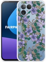 Cazy Hoesje geschikt voor Fairphone 5 Purple Flowers