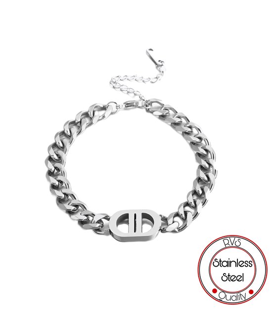 Borasi DD Armband | The Good Life Armband | Chain Armband | Zilver | 2 CM | Vrouwen Cadeau | Cadeau voor Haar | Moederdag | Luxe Geschenkdoos