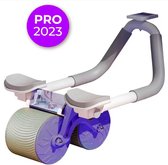 Ab Roller - Multifunctioneel - Voor Buikspieren - Ab Roller Wheel - Rebound - Timer - Buikspiertrainer - Buikspier Roller - Paars - Purple