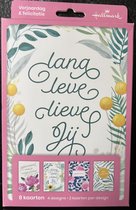 8 Hallmark Wenskaarten - Luxe Kaarten Met Envelop - Gefeliciteerd - Lang leve - Fijne Verjaardag