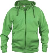 Clique Basic hoody Full zip Appel-groen maat S