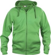 Clique Basic hoody Full zip Appel-groen maat M