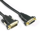 Lyndahl DVI Aansluitkabel DVI-I 24+5-polige stekker, DVI-I 24+5-polige bus 1.5 m Zwart LKDVFM29015 DVI-kabel