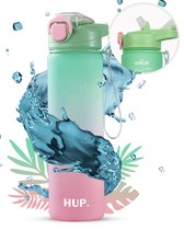 Hup. Waterfles Met Rietje - Waterfles 1 liter - Motivatie Drinkfles - Bidon 1 L – BPA- & Lekvrij