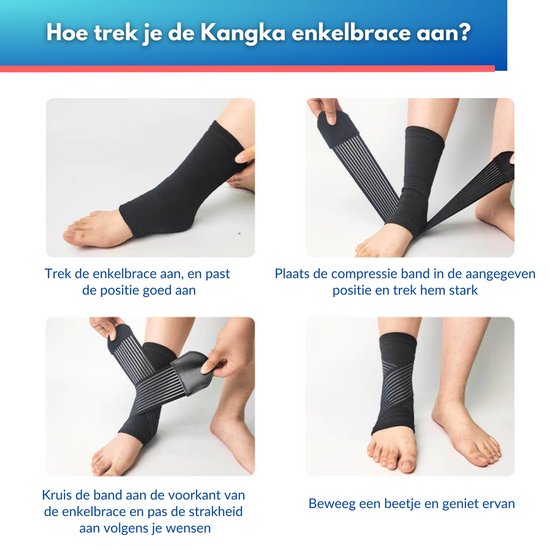 KANGKA Enkelbrace - 1 Stuk Enkel Bandage - Voet brace - Enkel Brace - Enkelsteun - Enkelondersteuning - Unisex - Beige - Kangka