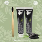 DUO 2X Magic Smile Charcoal tandpasta met Bamboe tandenborstel