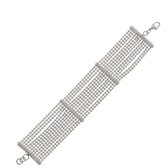 Behave Armband - zilver kleur - schakelarmband - bolletjes schakel - 18 cm