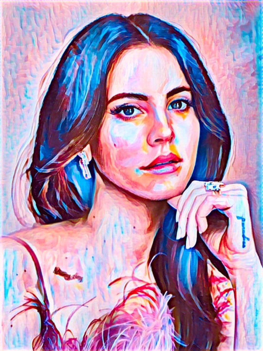Passion For Art Lana Del Rey 4 - Poster - 50 x 70 cm Roze