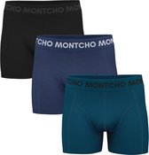 MONTCHO - Dazzle Series - Boxershort Heren - Onderbroeken heren - Boxershorts - Heren ondergoed - 3 Pack - Premium Mix Skyblend - Heren - Maat M