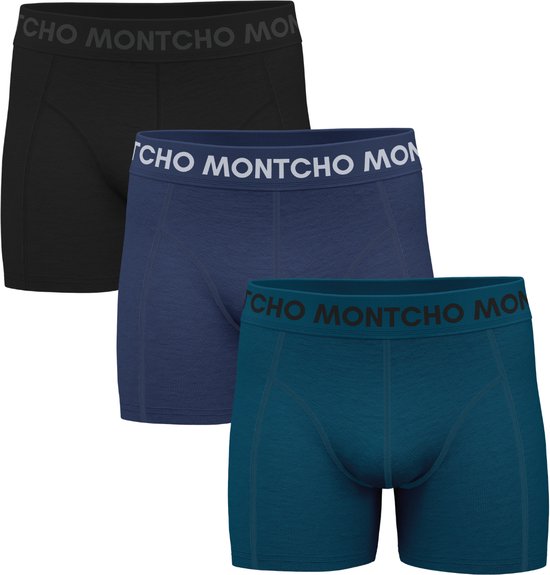 MONTCHO - Série Dazzle - Boxers Hommes - Sous-vêtements Hommes - Boxers - Sous-vêtements pour hommes - 3 Pack - Premium Mix Skyblend - Hommes - Taille M