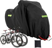 High Quality Bicycle Cover Waterproof with Lock Holes Warning Sign for 1 2 3 Bikes Oxford Weatherproof Bicycle Garage Bicycle Tarpaulin Bicycle Rain Cover Bicycle Protective Cover with Bag