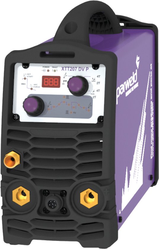 Parweld XTT207 DV-P Tig Pulse Duo Voltage Lasapparaat Lasmachine Laspost Tig Elektrode