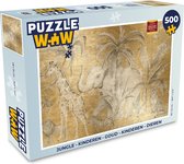 Puzzel Jungle - Kinderen - Goud - Kinderen - Dieren - Legpuzzel - Puzzel 500 stukjes