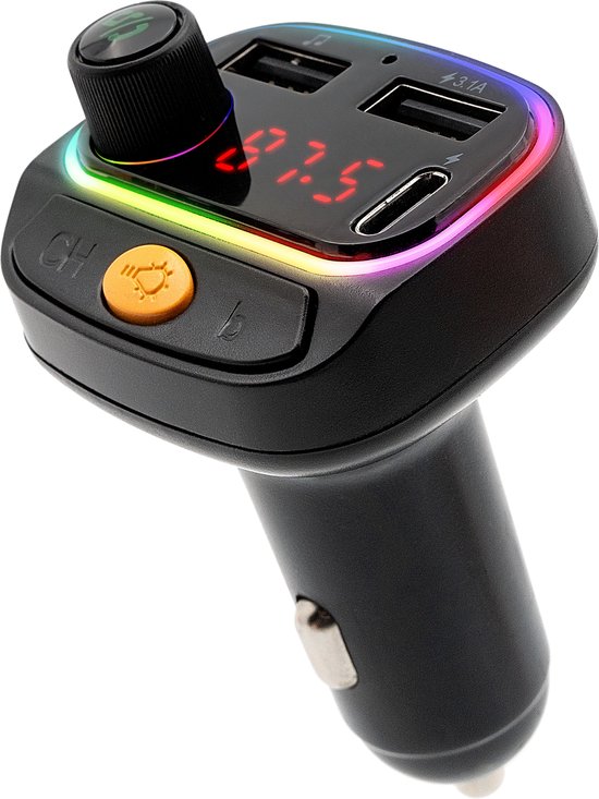 Bluetooth Voiture MP3, Chargeur telephone Allume Cigare, Carte SD, USB,  AUX,FM