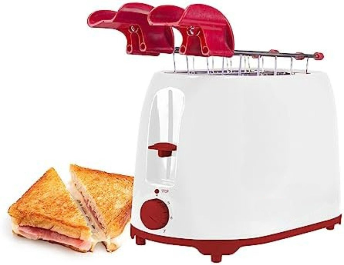 Broodrooster Met Tostiklemmen - Broodrooster Tostiapparaat - Broodrooster Met Tostiijzer - Broodrooster Tostiklem