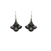 Behave - Oorbellen - Vintage dameshanger - Abalone look - 6 cm