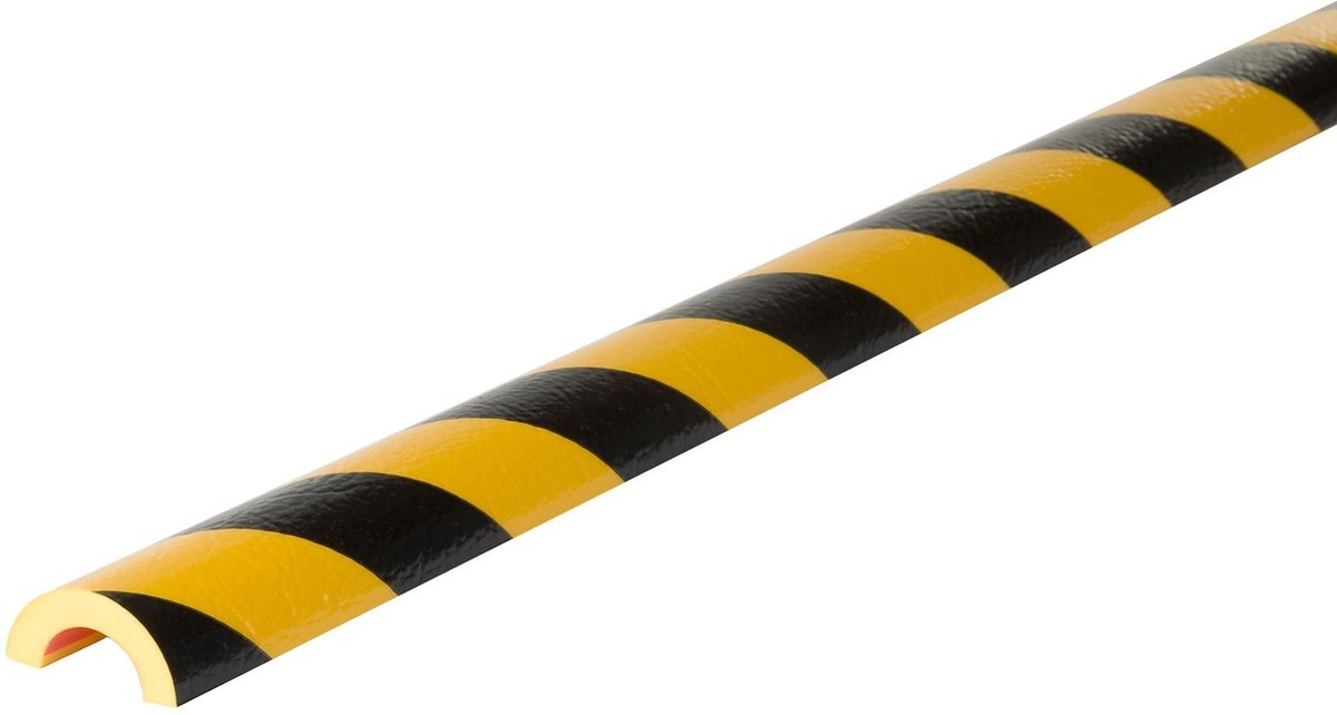 Dancop - Beschermprofiel voor buizen en leidingen - Type R30 - Stootrand - Zelfklevend - Geel/Zwart - 5 meter