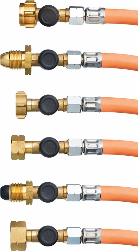 1,5m beschermingsgas overloopslang 2 × W21.8-14 (DIN477), CO2-adapter 1,5m beschermingsgas overloopslang 2 × W21.8-14 (DIN477), CO2-adapter