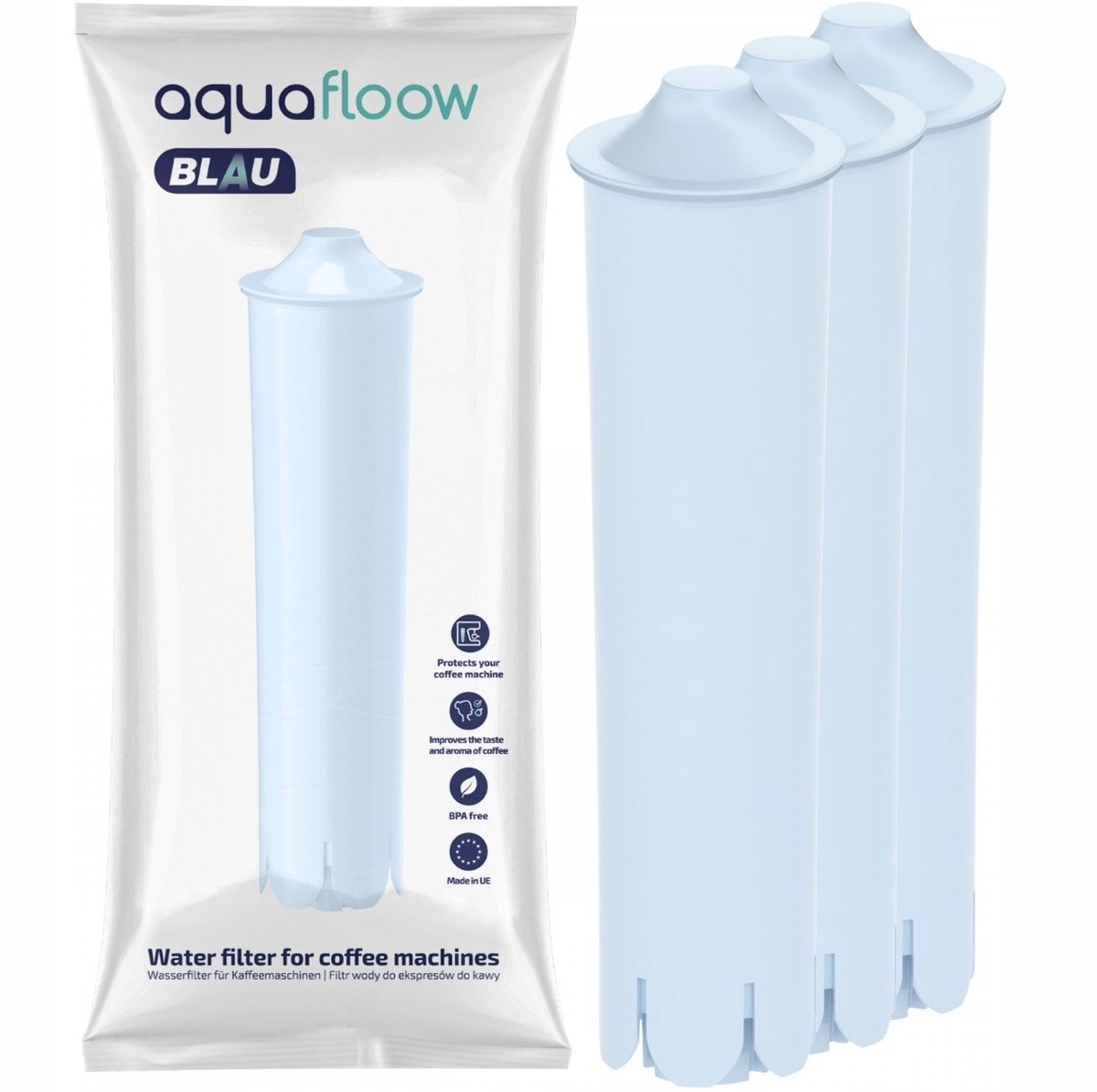 AquaFloow Kit pour les machines à café Philips/Saeco : 3x filtre à