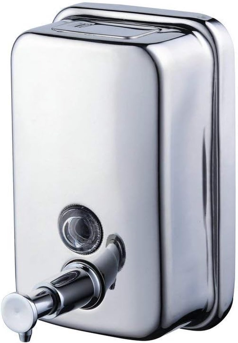 Zeepdispenser Wandmontage - Roestvrijstalen Zeepdispenser voor Wandmontage - Hoogglans Gepolijst - Duurzaam en Stijlvol - Universeel Design - Praktisch voor Badkamer en Keuken