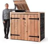 Containerombouw Yente - Kliko Ombouw dubbel - Containerberging - Containers kast - Container berging voor 2 kliko's - Wood Selections
