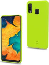 Celly Shock Samsung Galaxy A40 Hoesje Shock Siliconen Hoes Case Cover Geel