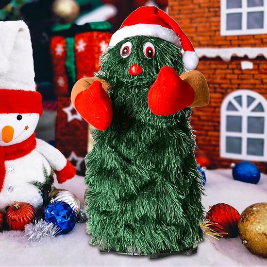 Kerstboom 20 cm Zingende en Dansende Kerstboom Kerstdecoratie