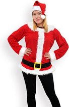 Kerstman-kostuum voor volwassenen (sweatshirt met lange mouwen, hoed)