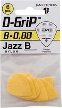 Janicek Picks - D-Grip Jazz B - Plectrum - 0.88 mm - 6-pack
