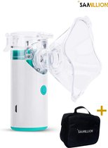 Dispositif aérosol Samillion - Inhalateur nébuliseur à ultrasons - Inhalateur - Inhalateur pour enfants - Vapeur facial - Appareil d'inhalation pour Enfants, Adultes et bébés - 2 modes - Rechargeable - Incl. 4 embouts