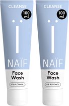 Naïf - Gezichtsreiniger Voordeelset - Face Wash - 2x100ml - Gezichtsverzorging - met Natuurlijke Ingrediënten