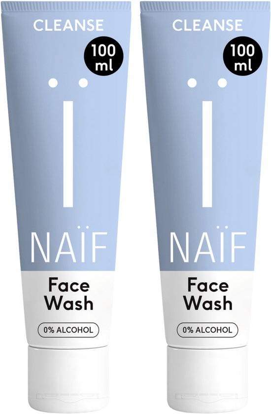 Naïf - Gezichtsreiniger Voordeelset - Face Wash - Gezichtsverzorging - met Natuurlijke Ingrediënten - 2x100ml
